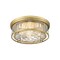 Z-Lite Clarion 4 Light Flush Mount, Rubbed Brass & Inner Clear Water & Outer Clear 493F4-RB - alternate 3